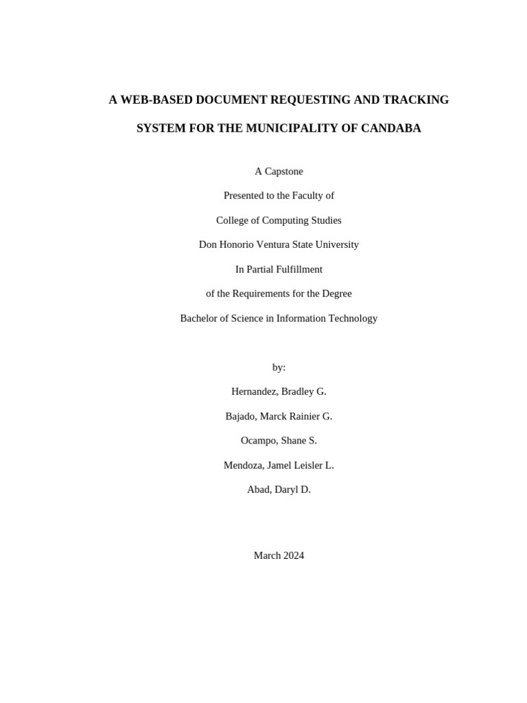 Web Based Document Tracking System