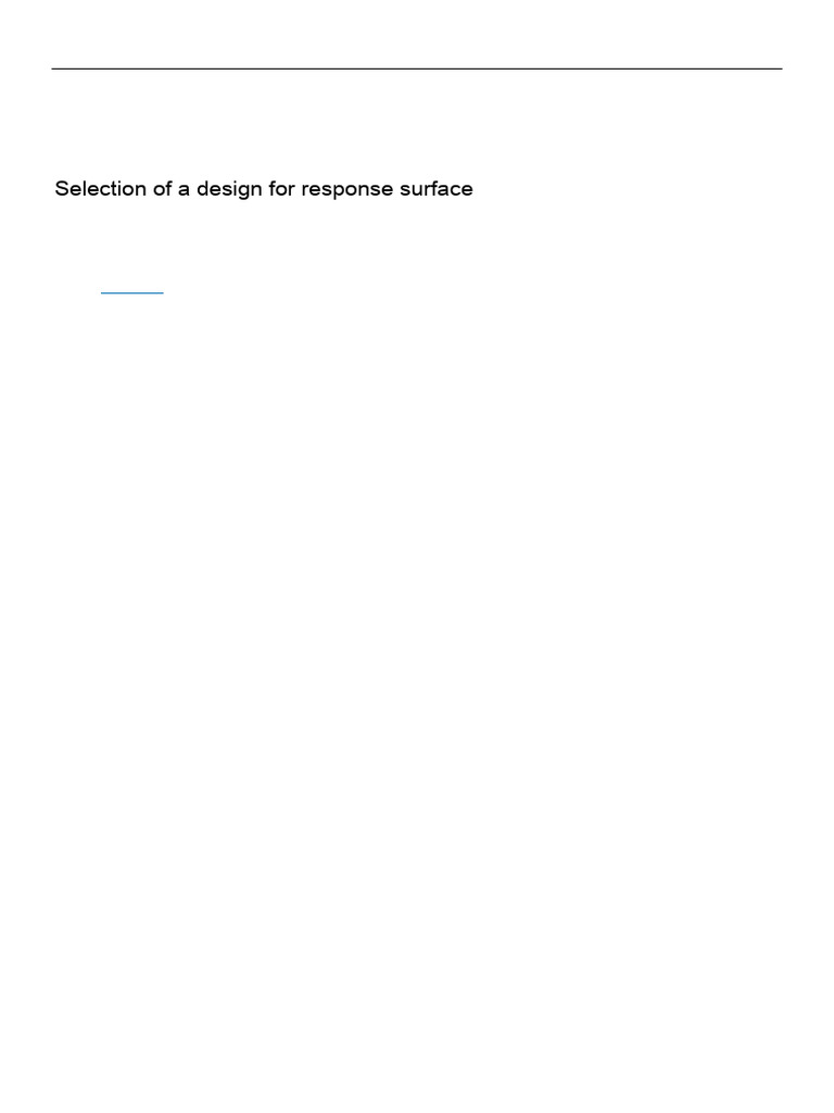 Optimal Design Selection for RSM | PDF | Data Analysis | Science