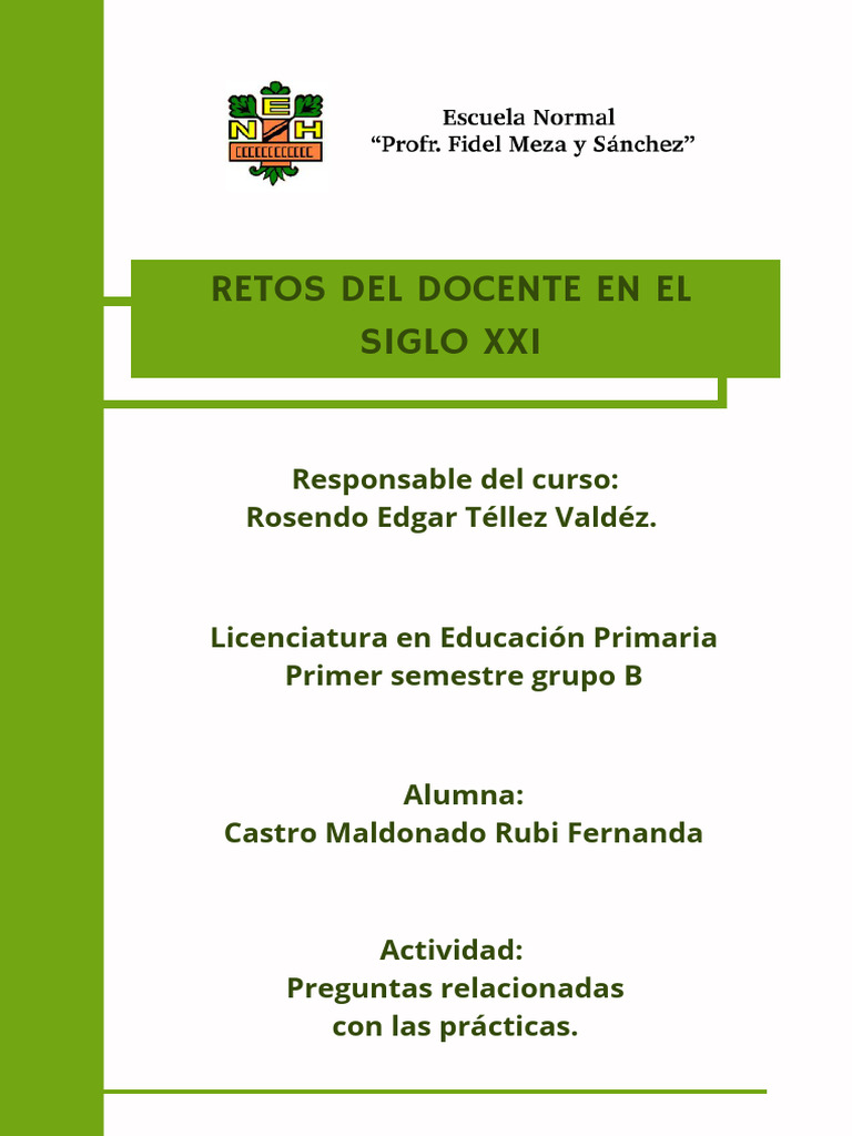 Retos y habilidades del docente actual | PDF | Enseñando | Maestros