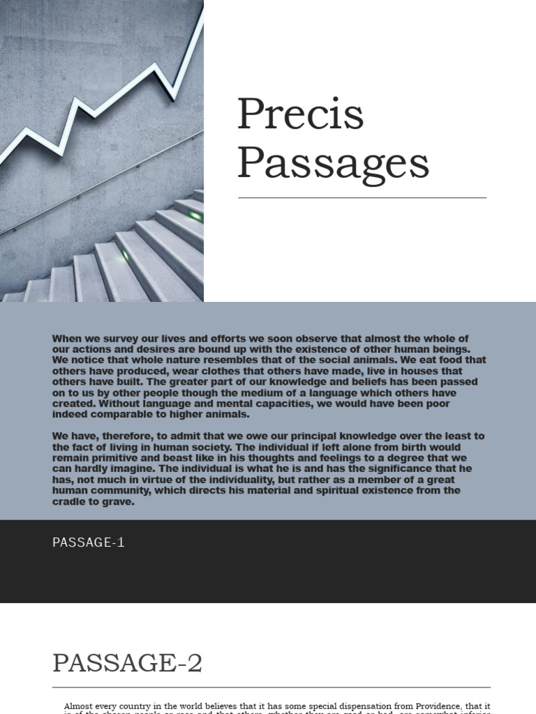 Precis Passages | PDF | Thought | Knowledge