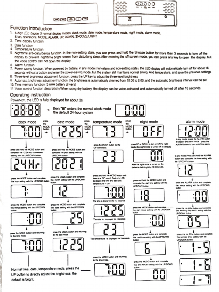 Digital Table Clock | PDF