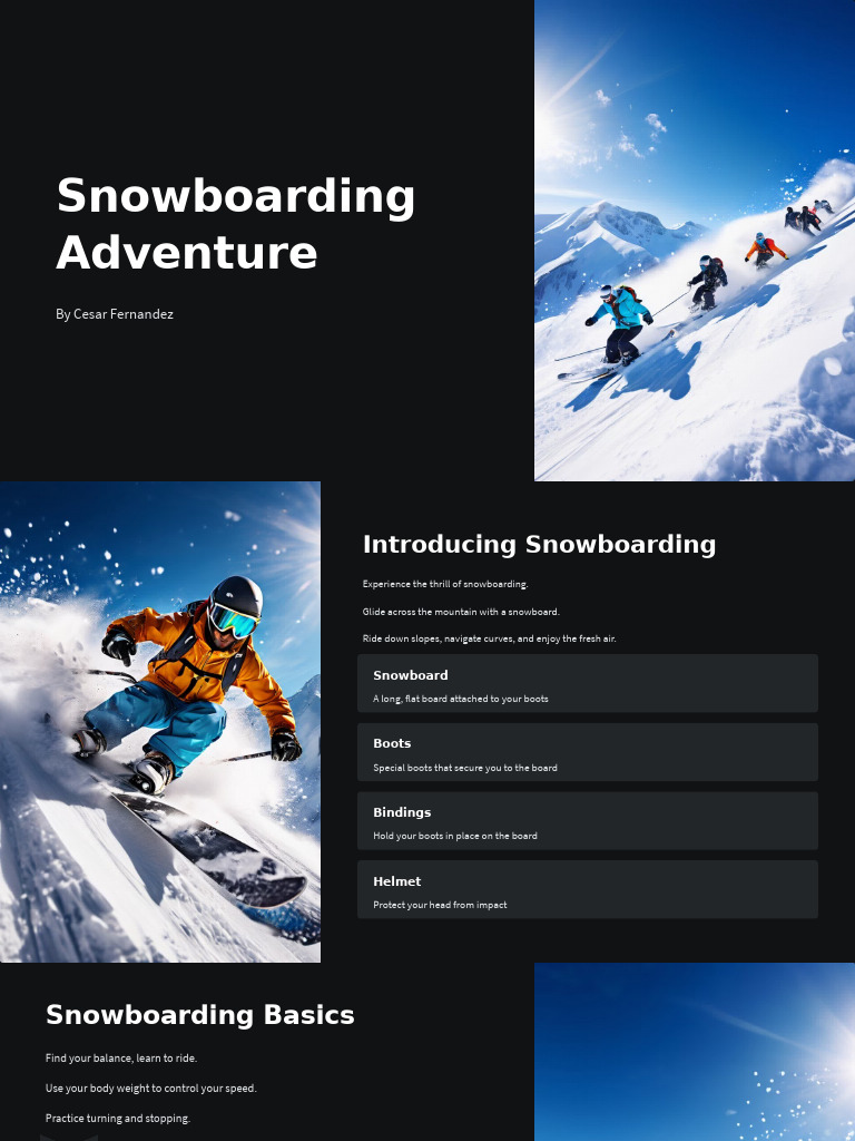 Snowboarding Basics and Safety Tips | PDF
