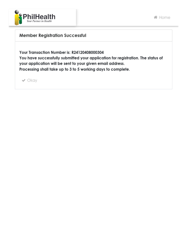Member Registration Confirmation | PDF