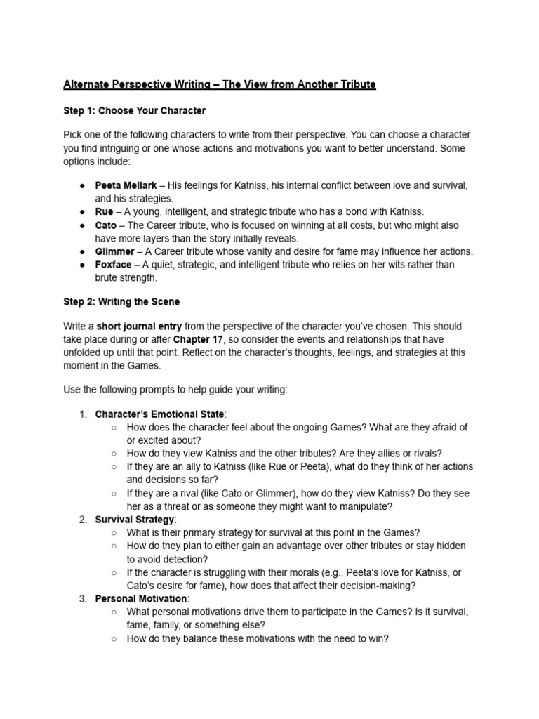 Tribute Perspective Writing (CH 17) | PDF | Motivation | Motivational