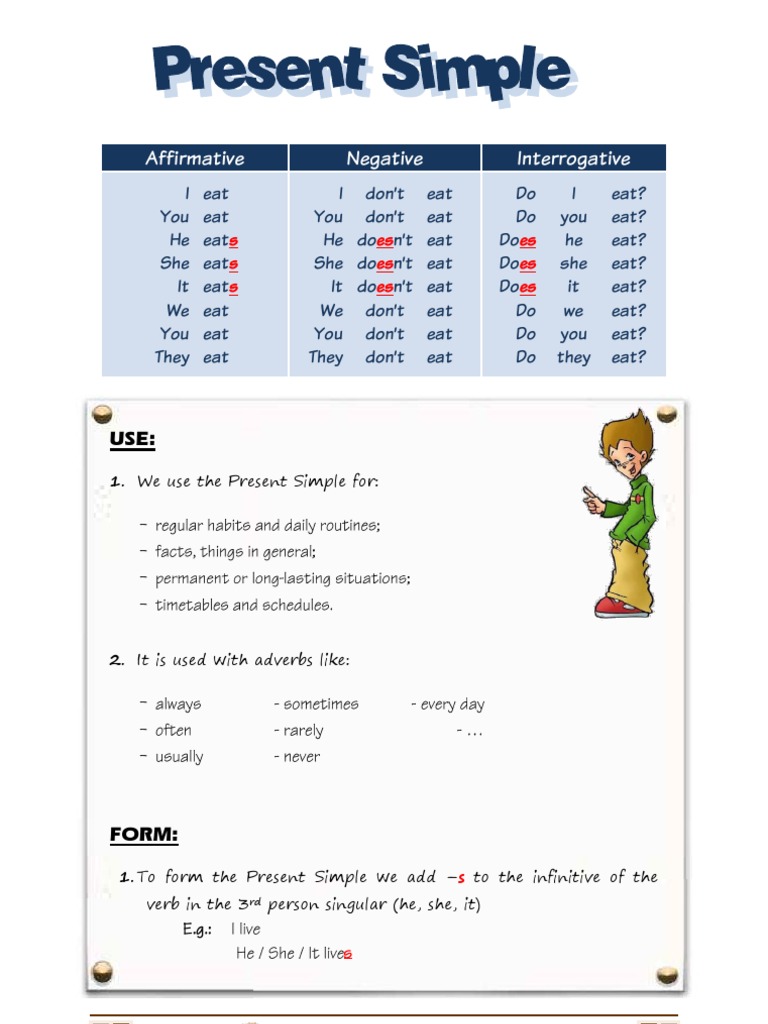 Present Simple | PDF | Verb | Rules