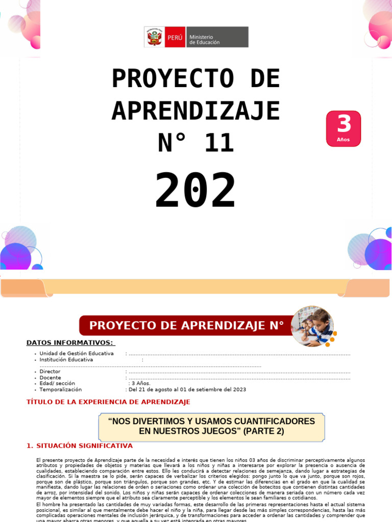 Actividades de Matemáticas para 3 Años | PDF | Educación de la primera ...