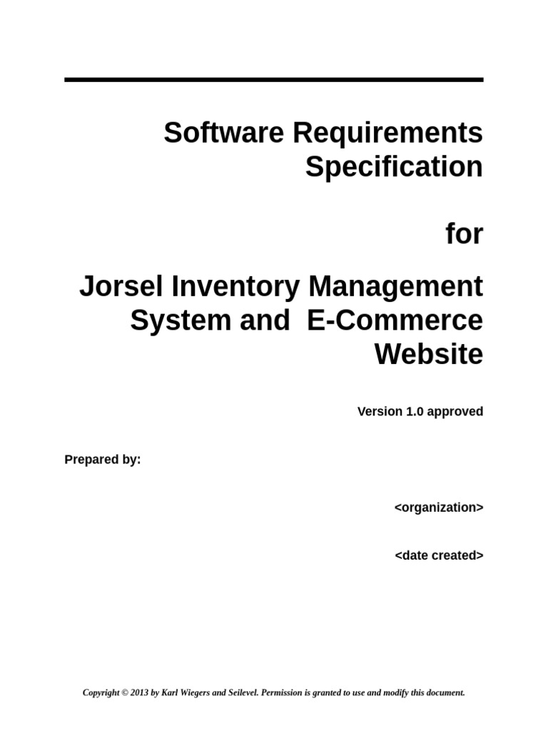 Software Requirements Specification Template | PDF | Mobile App | Ios
