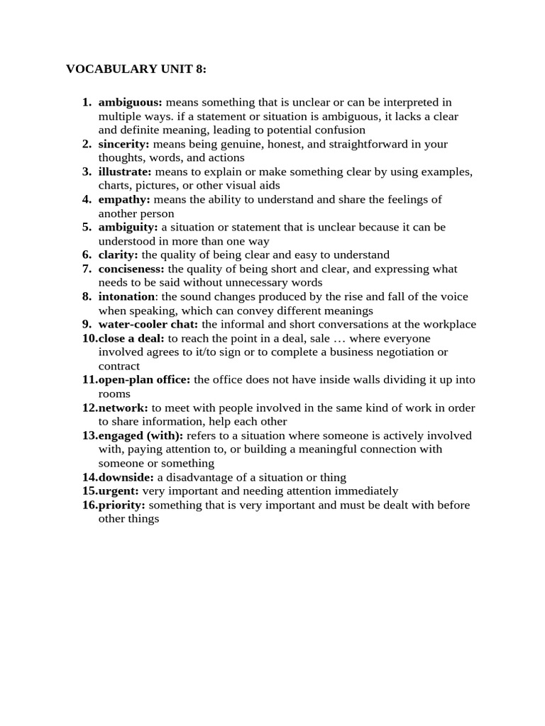 Unit 8 | PDF