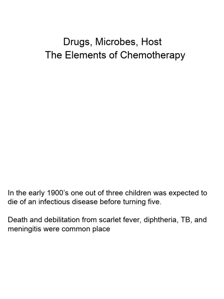 Drugs, Microbes, Host The Elements of Chemotherapy | PDF | Penicillin ...