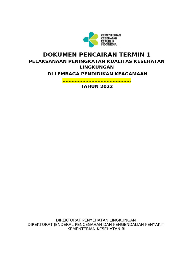 #4-Dokumen Termin I PKTD Lembaga Pendidikan Keagamaan | PDF
