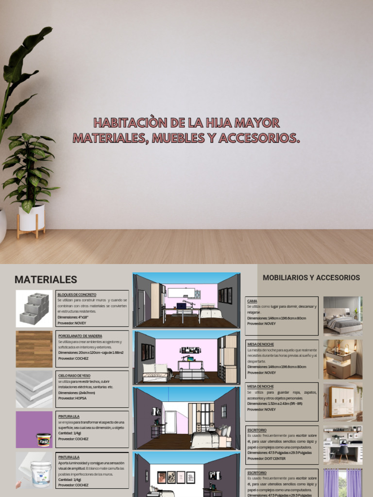 Beige Simple Interior Design A4 Landscape | PDF