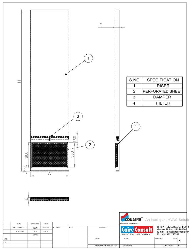 HVAC System Specifications Document | PDF