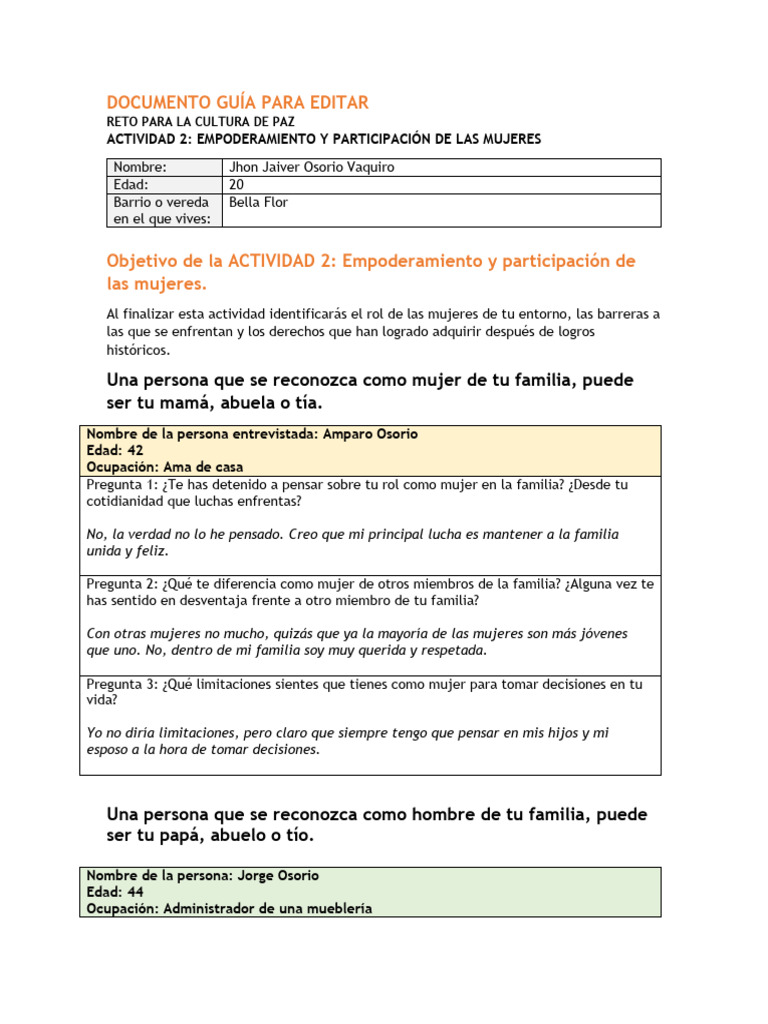 Empoderamiento y rol de la mujer en familia | PDF | Mujer | Familia