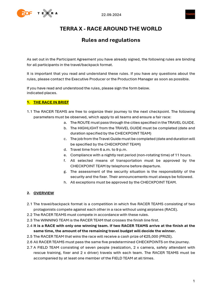 WUDW Regelwerk 240920 NEU Eng | PDF | Transport | Violence