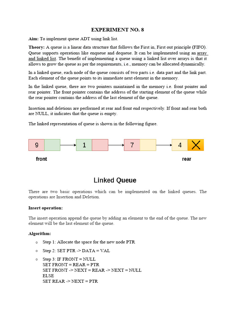 ds exp8 | PDF | Queue (Abstract Data Type) | Computing