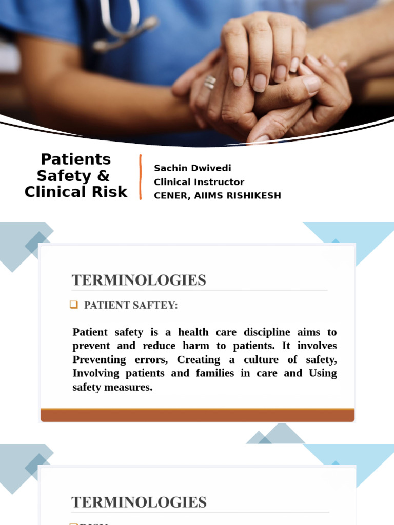 Patient Safety and Risk Management Guide | PDF