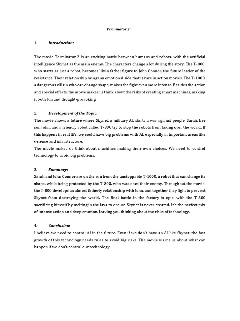 Terminator 2: AI Risks and Relationships | PDF