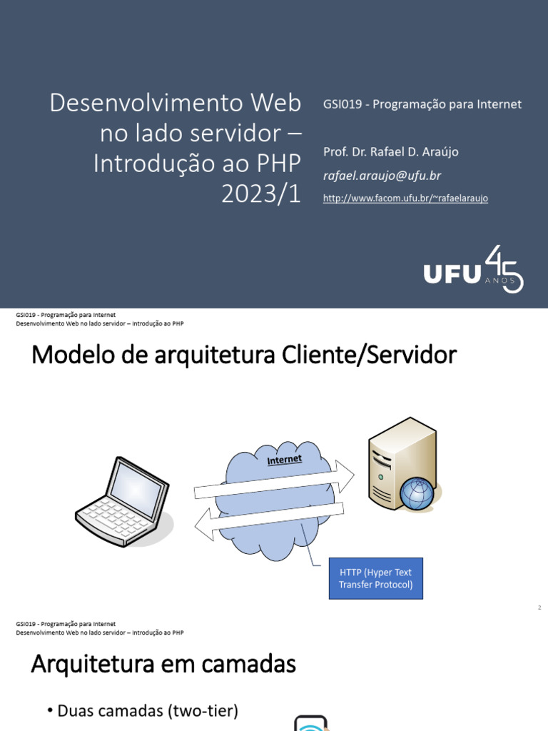 Introdução ao PHP para Desenvolvimento Web | PDF | Redes | Internet e Web