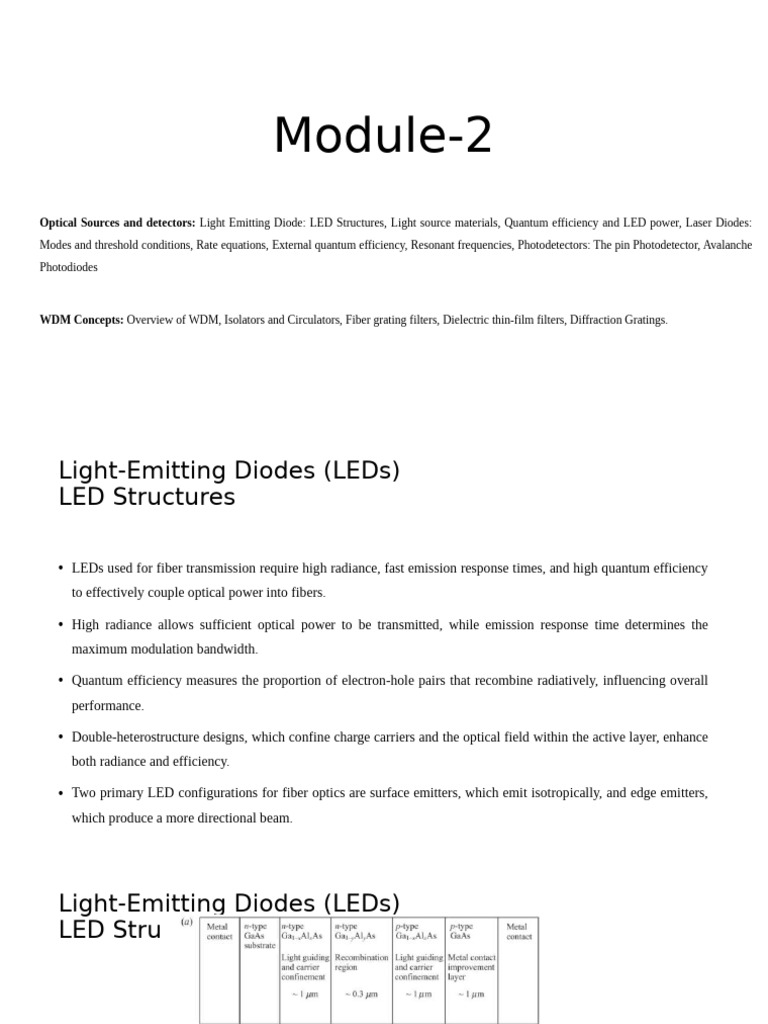 LED and Laser Diode Fundamentals | PDF | Laser | Laser Diode