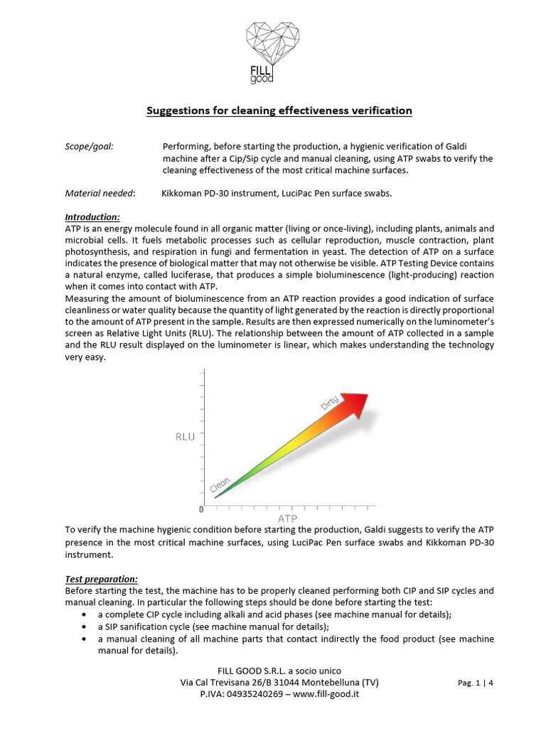2023-04 - Cleaning Verification Fill Good | PDF | Adenosine ...