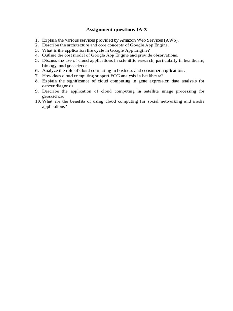 CC Assignment 3 | PDF