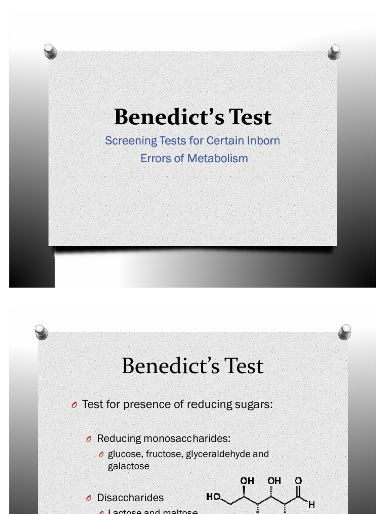 Understanding Benedict's Test Results | PDF | Science & Mathematics