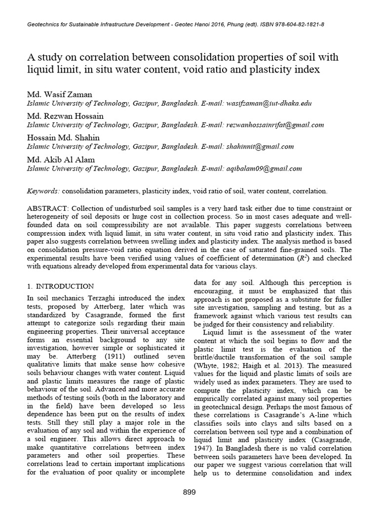 In Situ Void Ratio Correlations | PDF | Civil Engineering | Natural ...