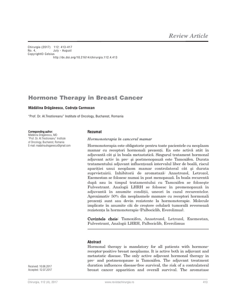 Hormone Therapy and BC | PDF | Breast Cancer | Cancer