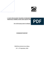 Project Proposal Formulation and Grants Management Training Narrative Report-Accra, Ghana (September, 2010)