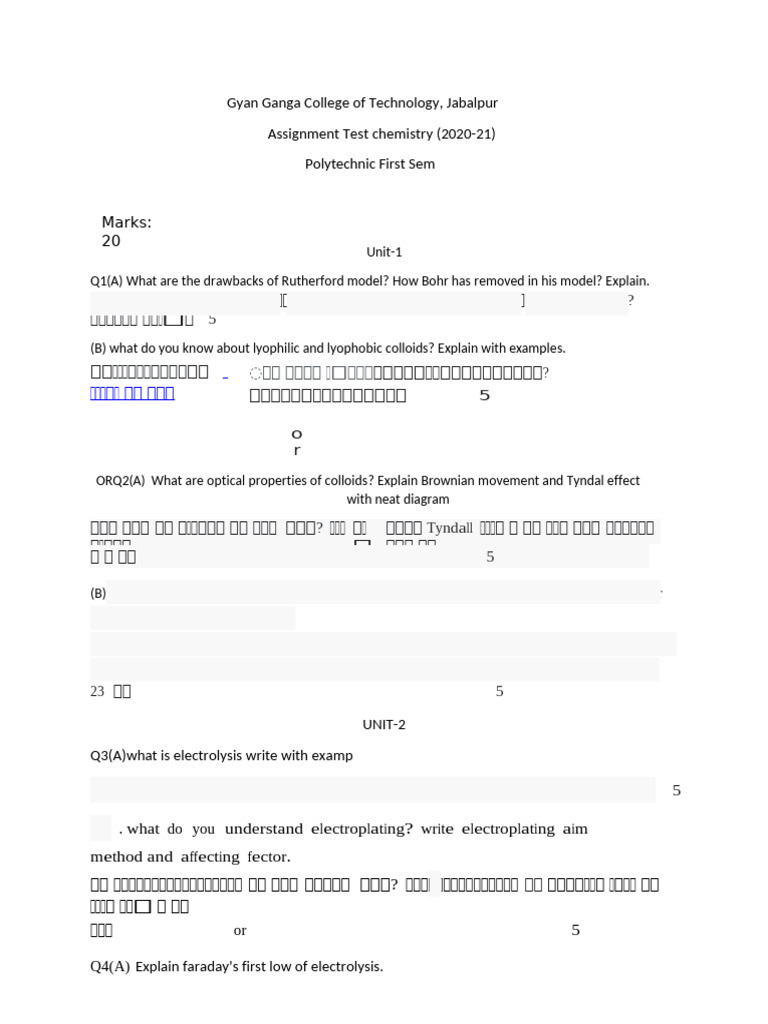 Question Paper | PDF