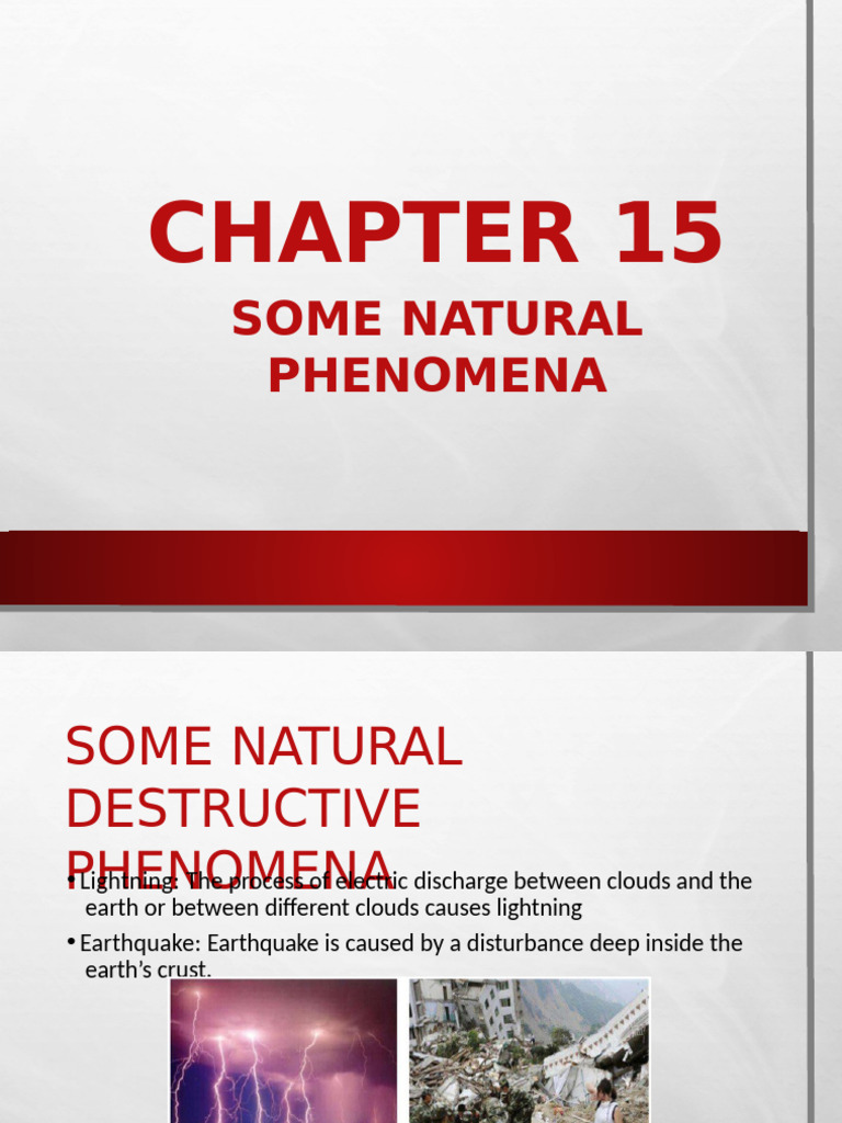 Natural Phenomena: Lightning & Earthquakes | PDF | Earthquakes | Lightning