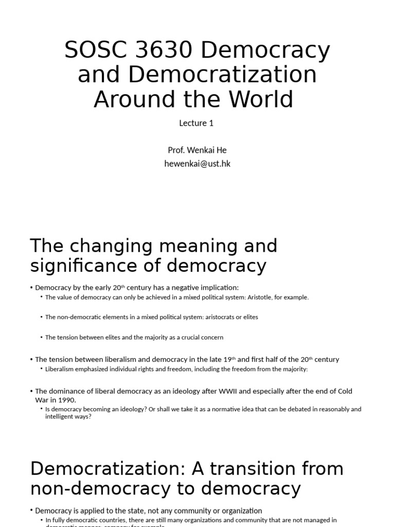 Lecture 1 Introduction - Tagged | PDF | Democracy | Political Ideologies