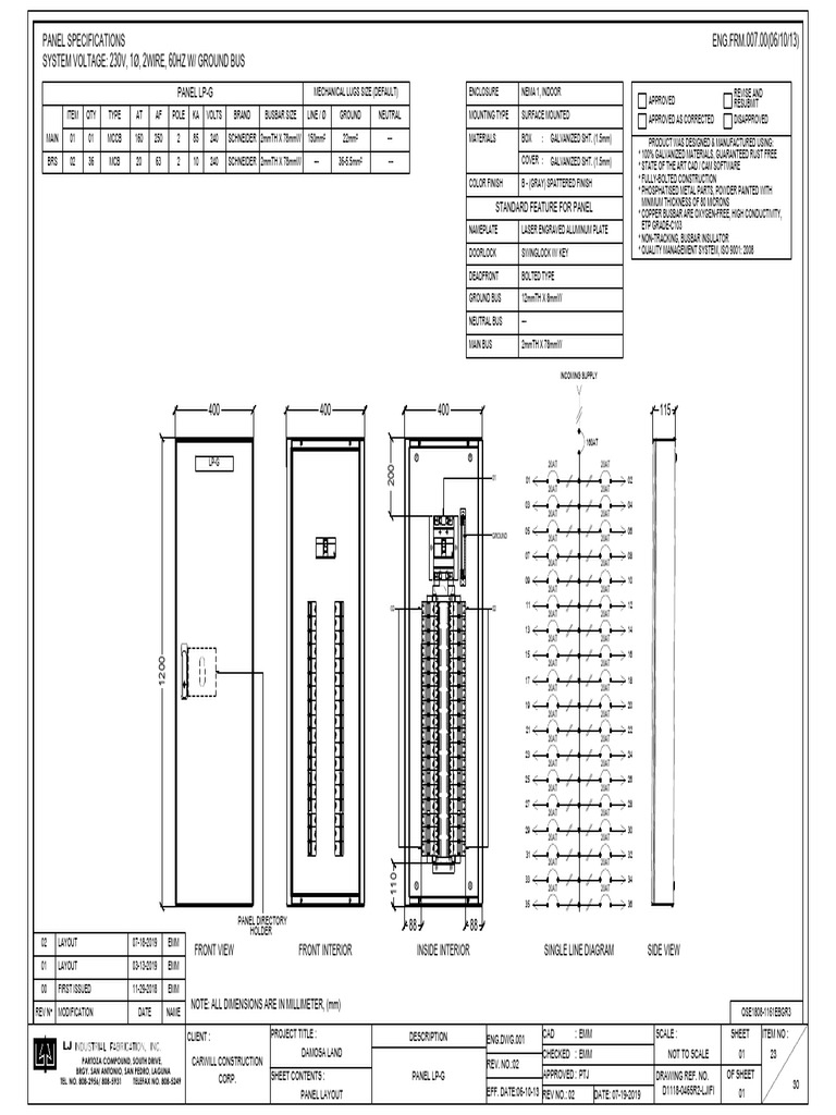 23 - Panel Lp-G-Panel Layout | PDF | Electric Power | Building Engineering