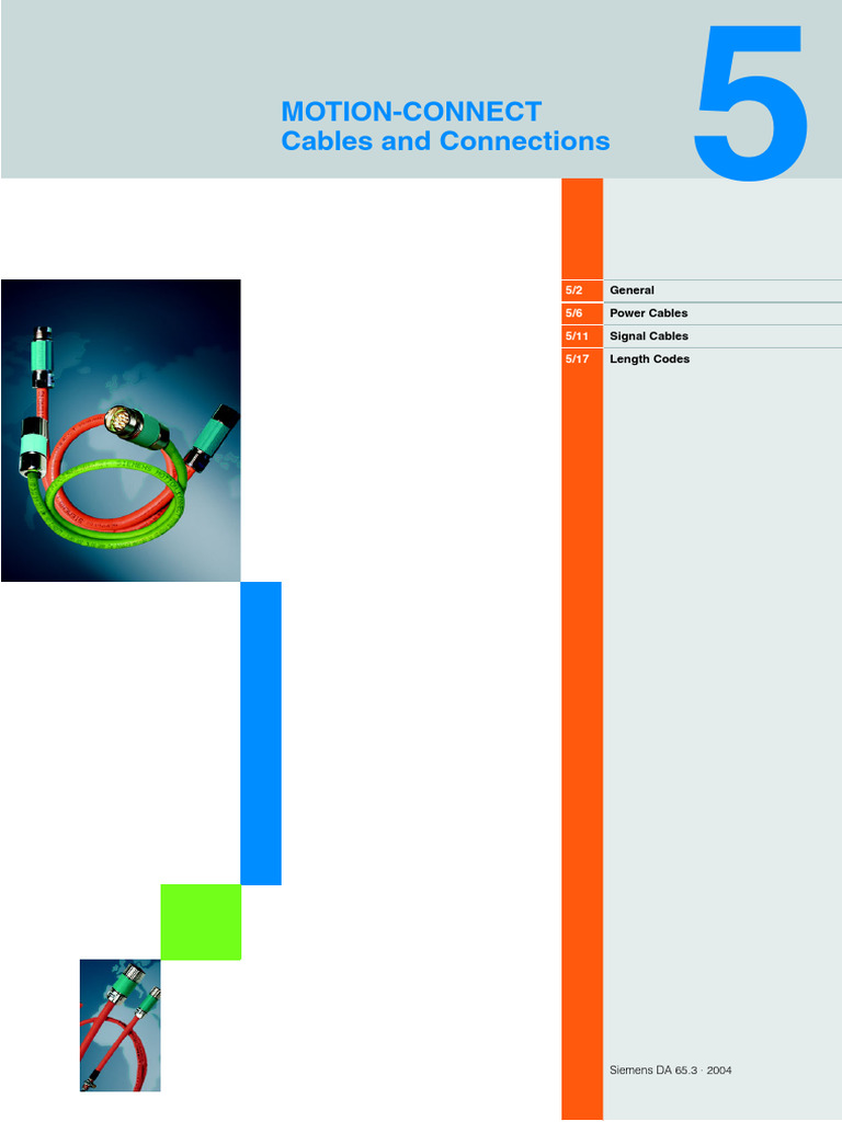 Siemens MOTION-CONNECT Cable Overview | PDF | Electrical Connector ...