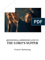 Questions and Answers Regarding the Lord's Supper