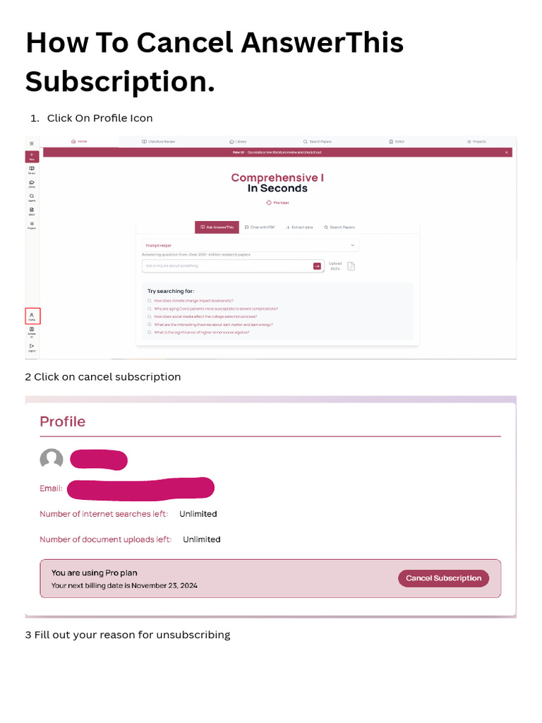 Cancel Your AnswerThis Subscription | PDF