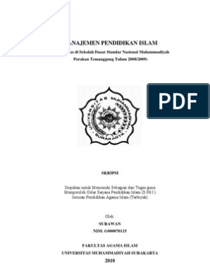 Skripsi Judul Manajemen Pendidikan Islam