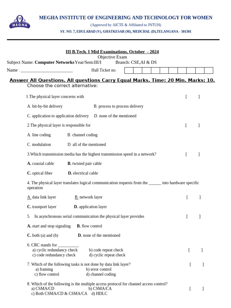 CN Obj Mid 1 Paper 2 | PDF | Computing | Computer Standards