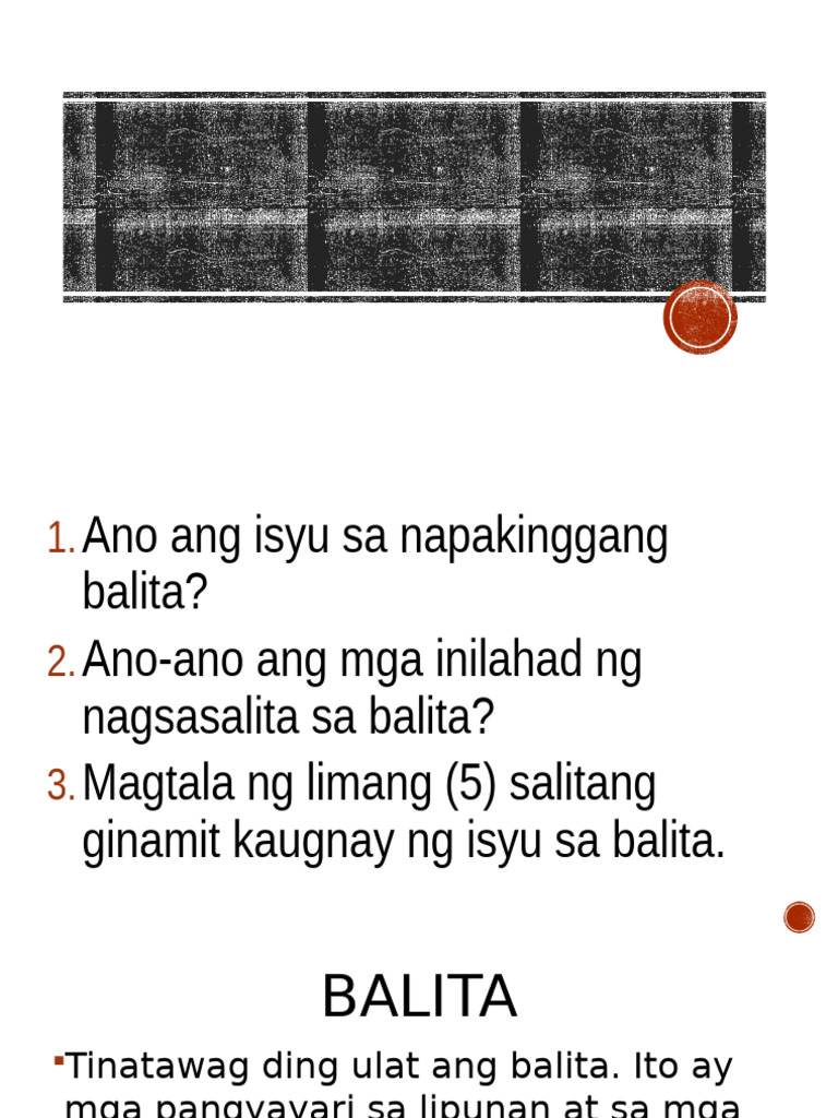 Balita | PDF