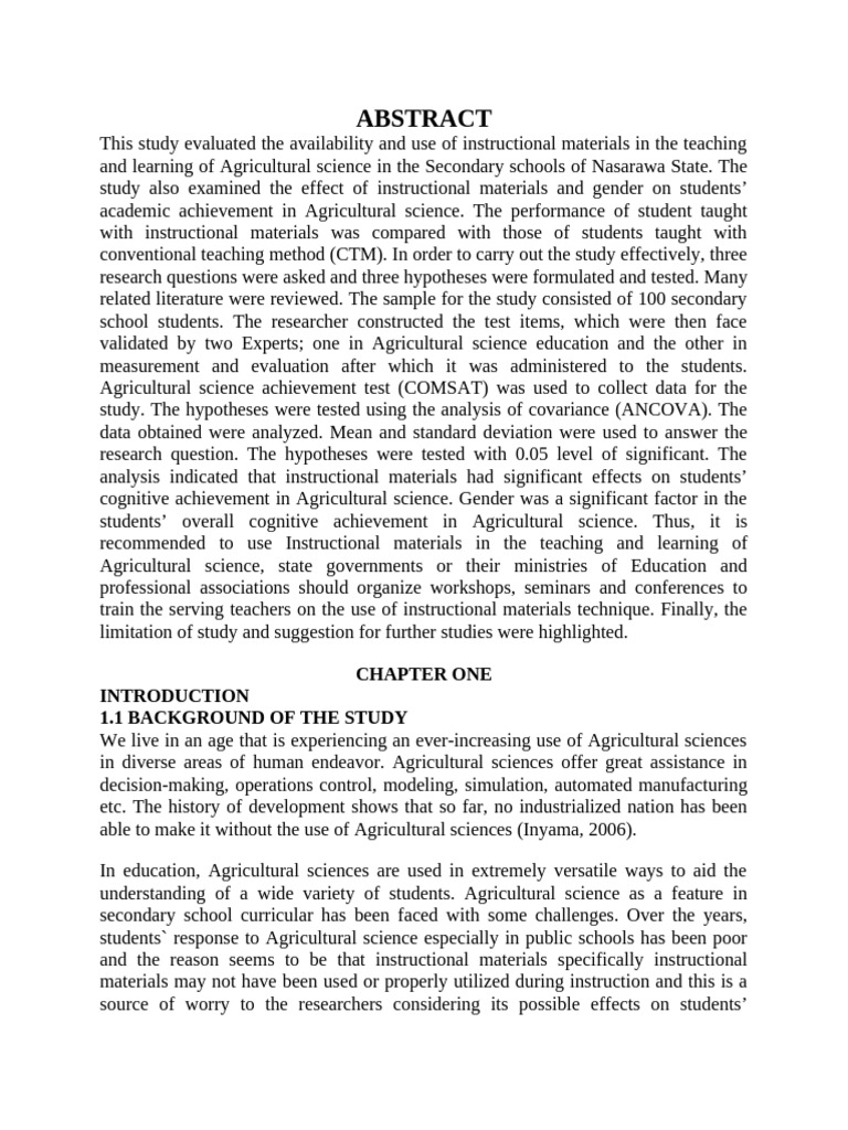 The extent of use of instructional materials pdf learning science