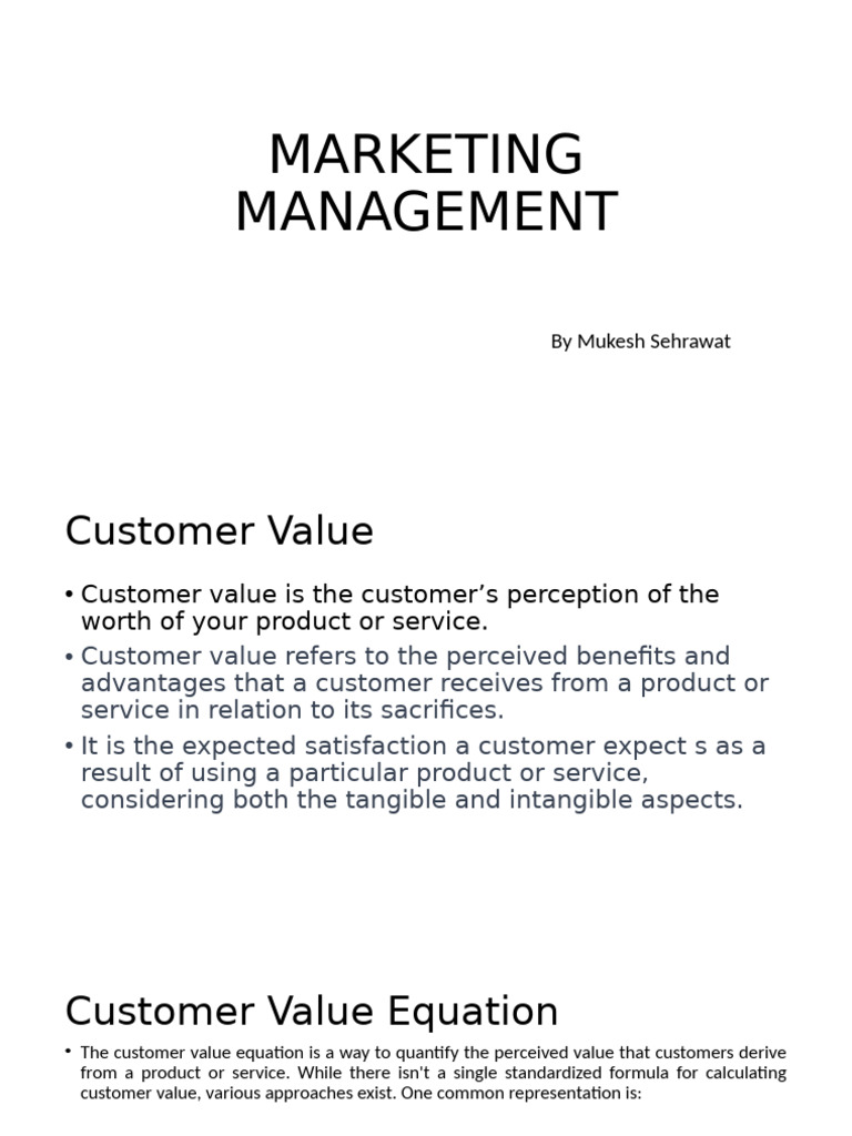Marketing Management | PDF | Competitive Advantage | Behavior