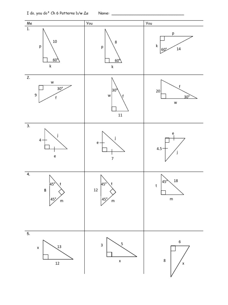 I Do You Do 6 Special Triangles Practice | PDF