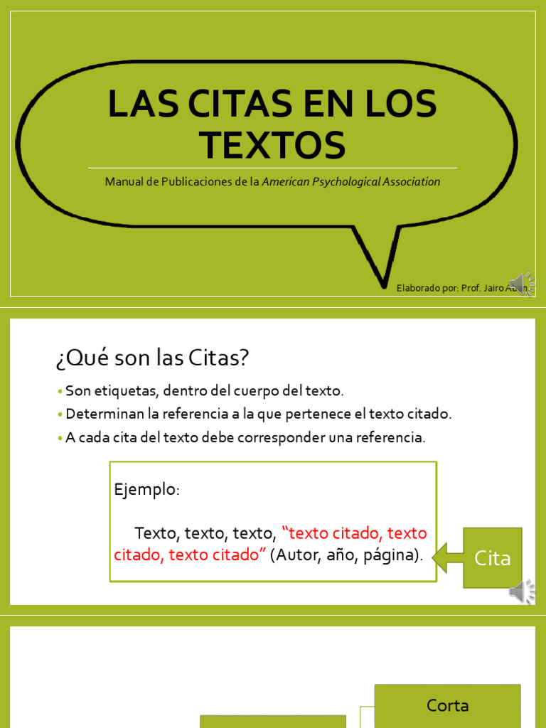 Las Citas en Los Textos | PDF | Bibliografía | Estilo apa