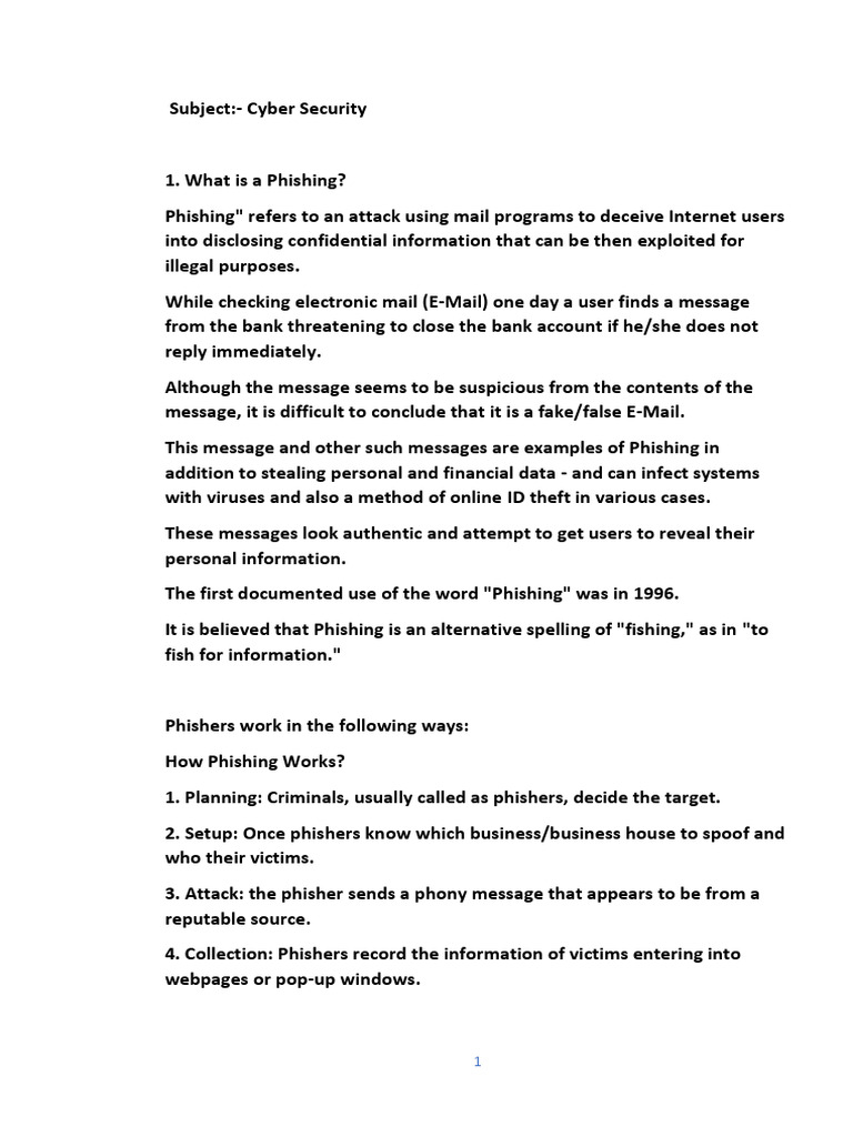 Understanding Phishing and Its Risks | PDF | Phishing | Denial Of ...