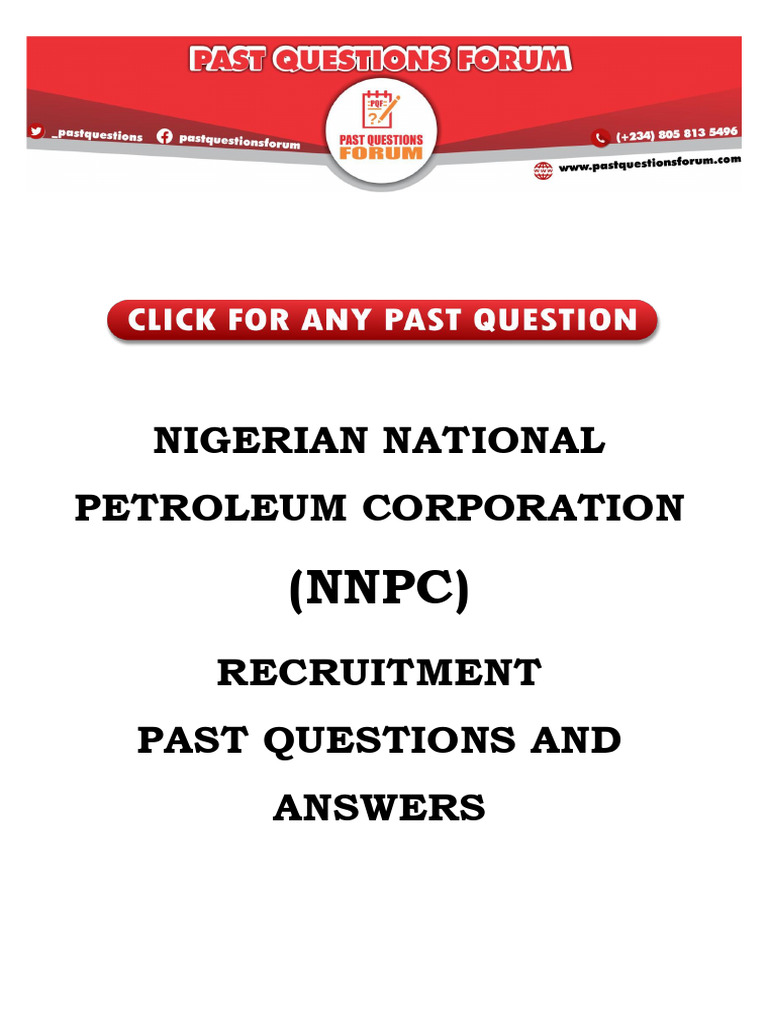 NNPC Recruitment Past Questions Guide | PDF | Area | Triangle