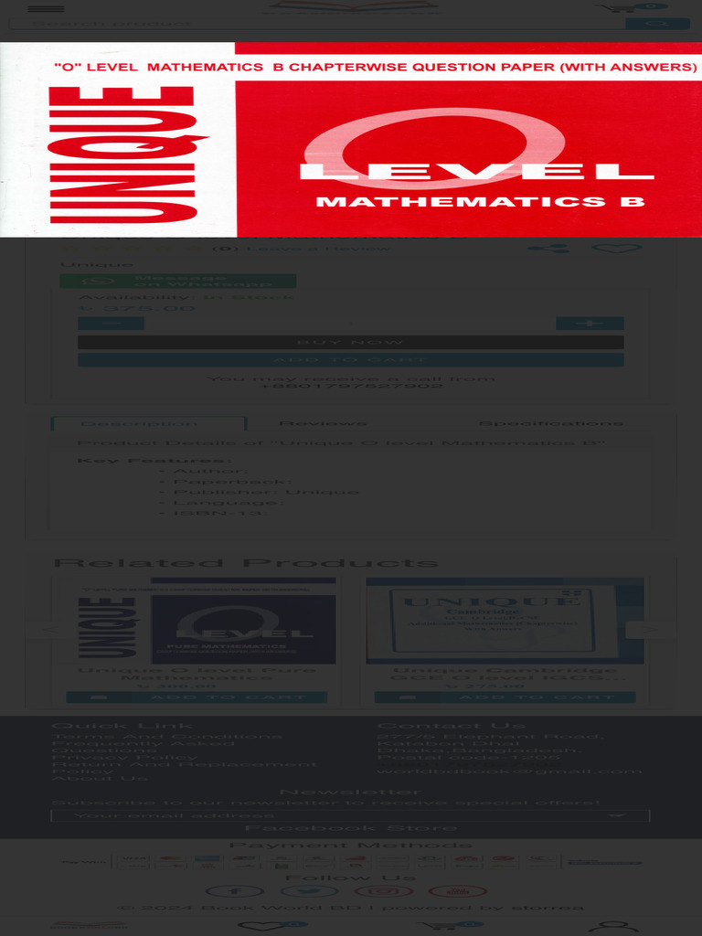 Unique O Level Mathematics B Bookworldbd | PDF | Computer Mediated ...