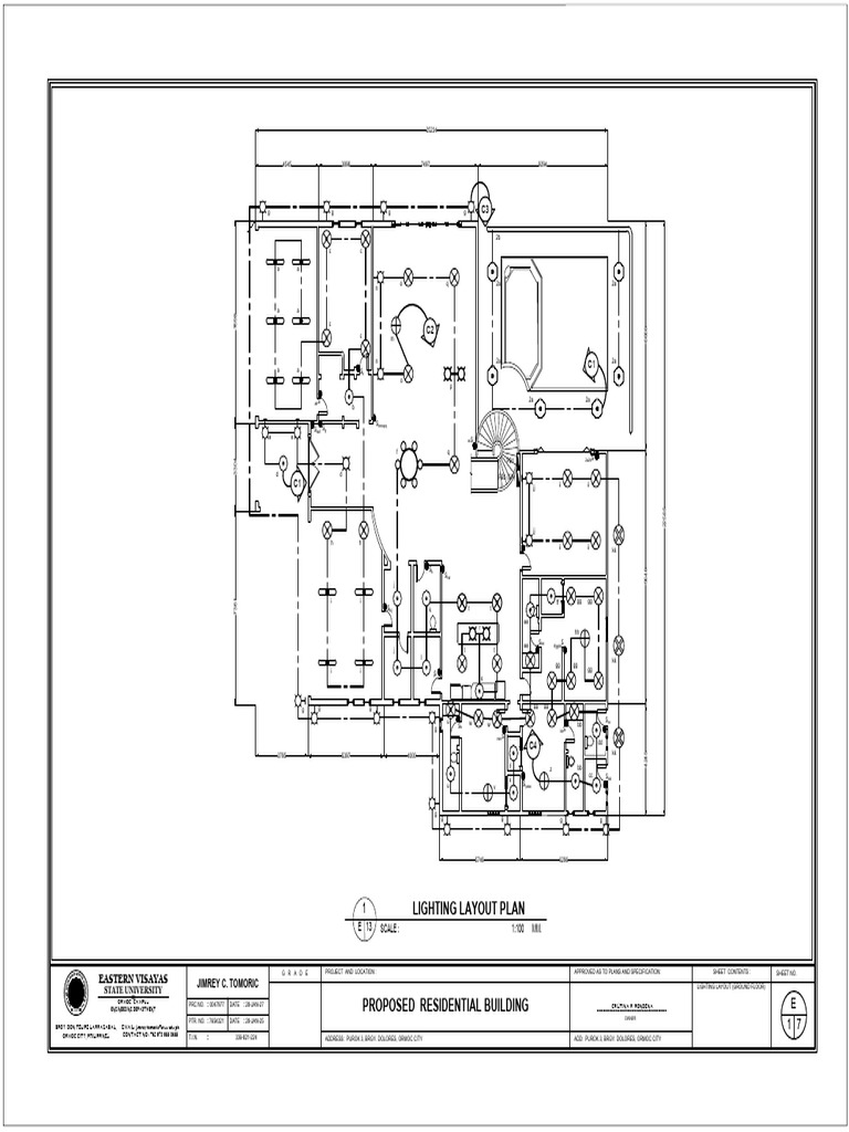 Lighting Layout Plan for Residential Building | PDF