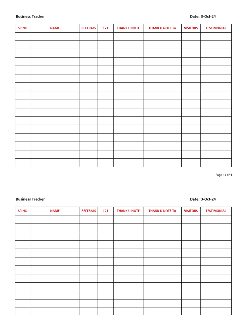 Business Tracker | PDF