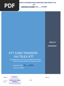HIPERCAPITAL PANAMA KTT CONTRACT VIA TELEX 500MILLION(1)