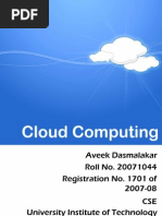 Cloud Computing, Seminar Report